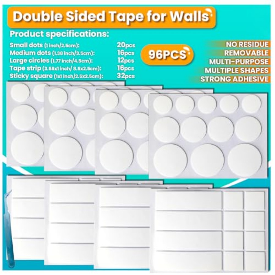 Picture Hanging Strip - Doppelseitiges Klebeband für Wände, Bildaufhängestreifen, Abnehmbare