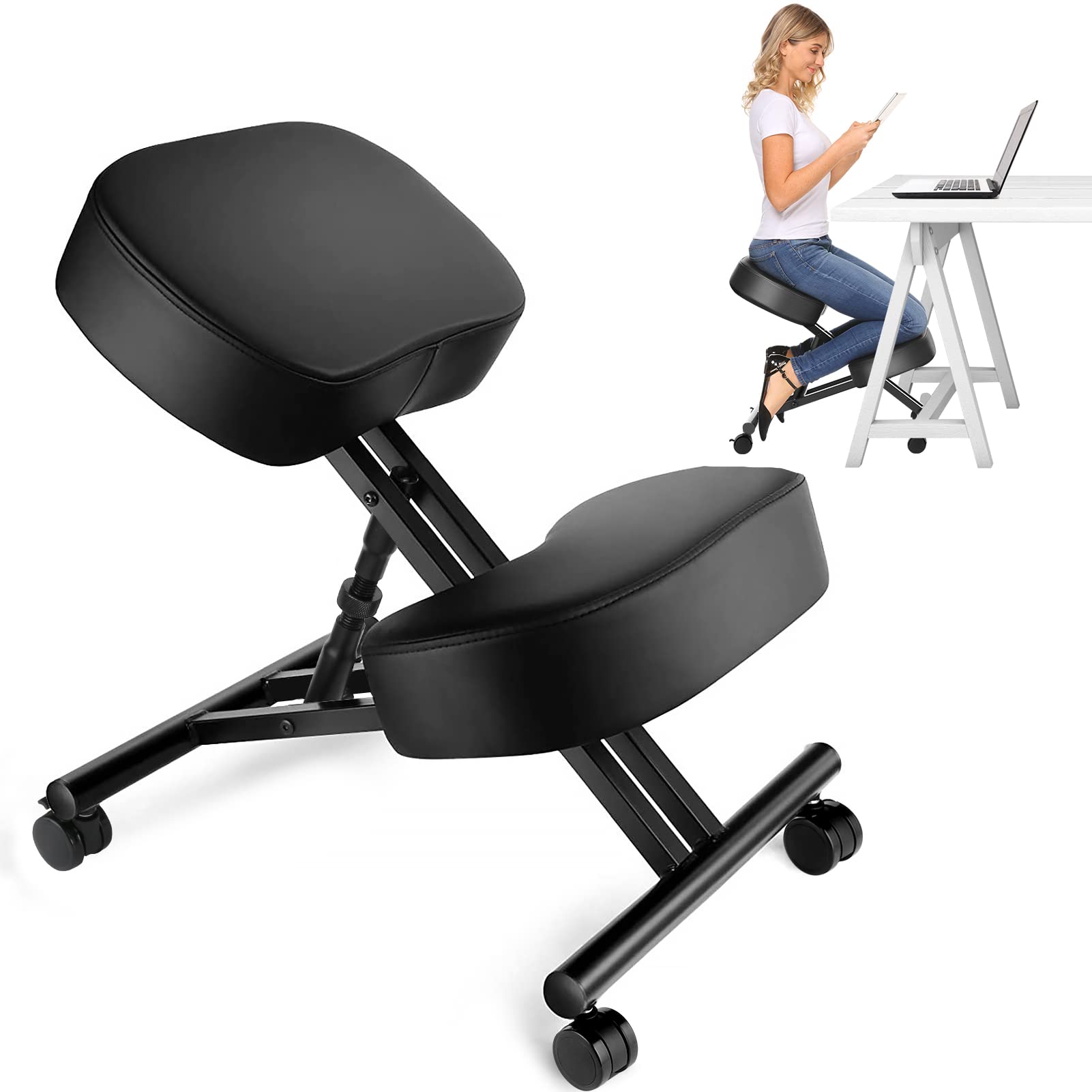 Home Improvement In - Ergonomischer Kniestuhl für Büro, Verstellbarer Hocker
