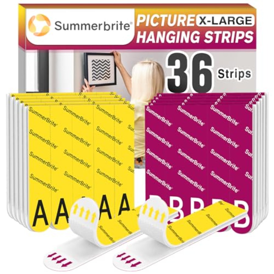 Picture Hanging Strip - Bilderaufhängestreifen Heavy Duty XL 18 Paare/Streifen,