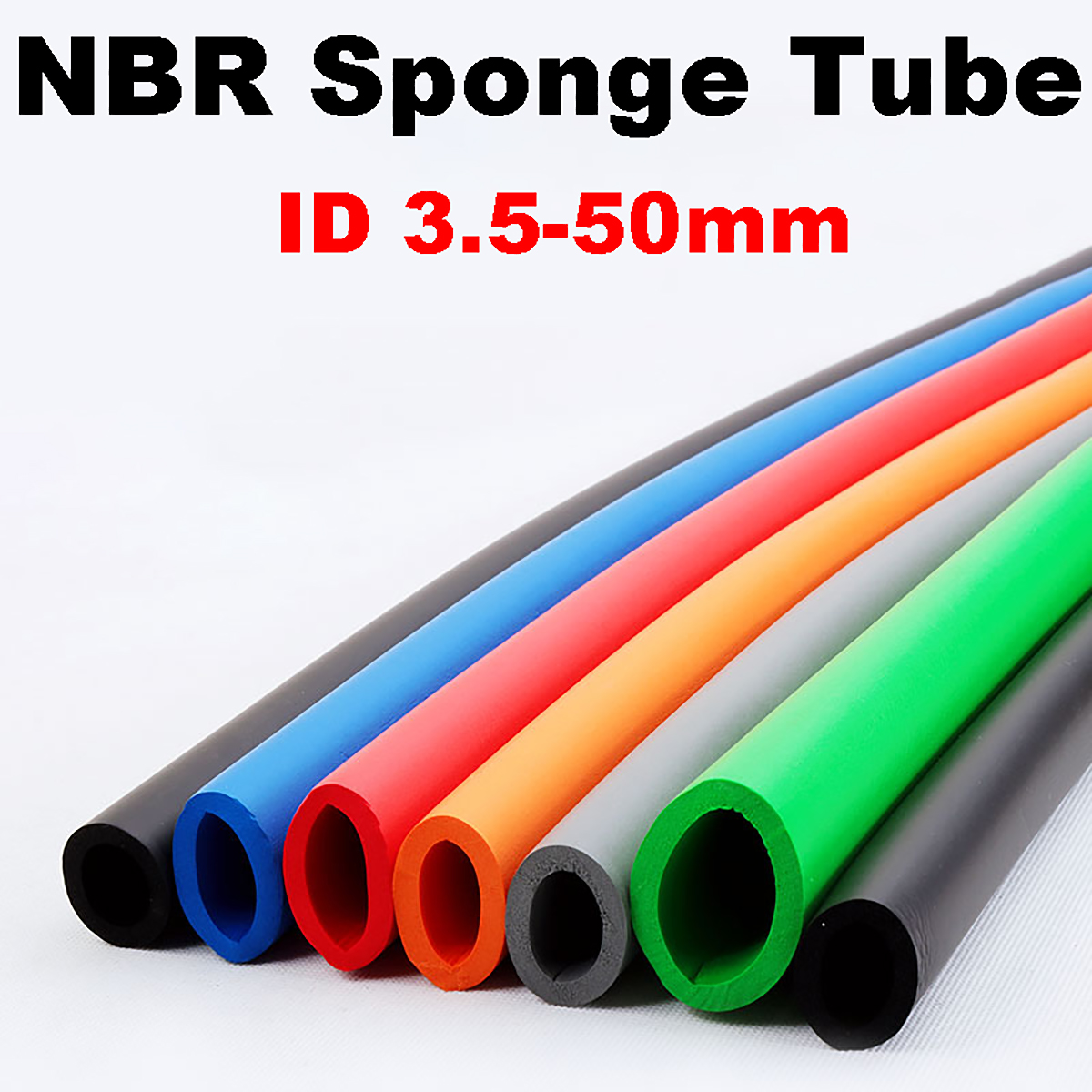 Pipe Insulation Foam - 1 Meter buntes NBR-Schwammrohr, Wärmedämmung, glatter
